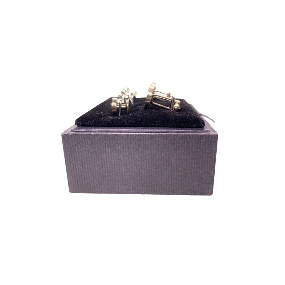 Men's Pronto Uomo Cufflink & Stud Set - Black/Silver - Men’s Warehouse M24298801